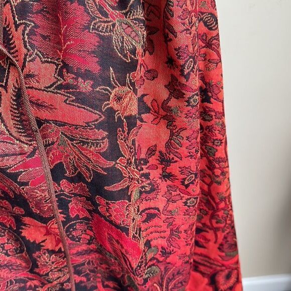 Pashmina Silk Blend Floral Scarf - Picture 2 of 4